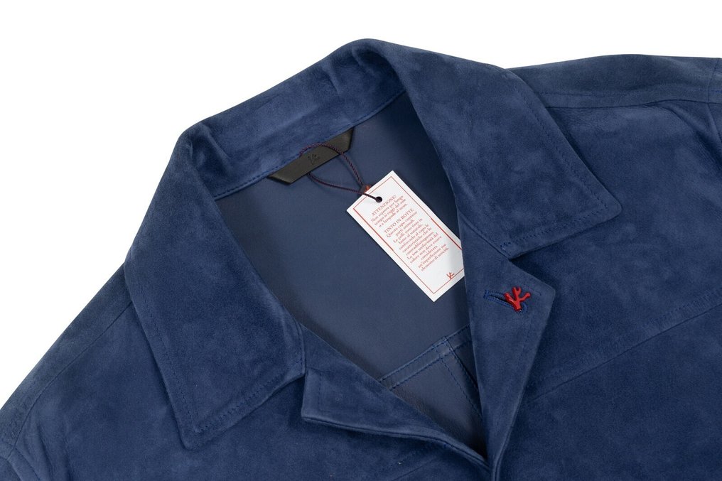 RRP 5200€ ISAIA NAPOLI "Portofino" Royal Blue Jacket Lambskin Leather - 48 IT - Jacket - New with tags #3.2