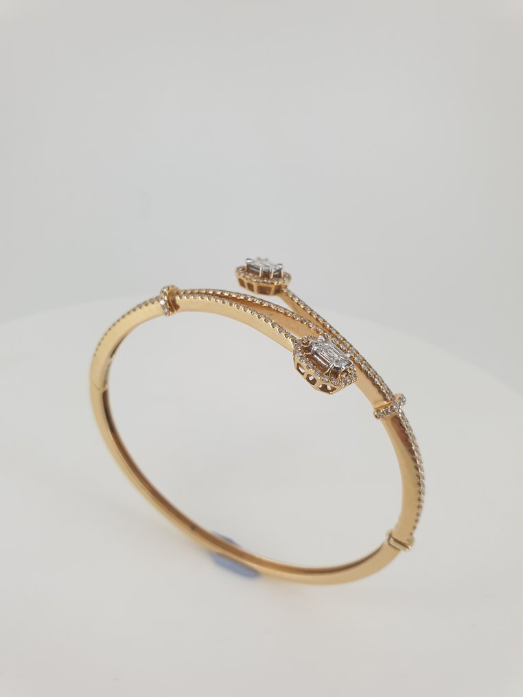 Βραχιόλι - 18 καράτια Κίτρινο χρυσό, Επενδυμένο με ρουθήνιο -  1.57ct. tw. Διαμάντι (Φυσικό) - Διαμάντι #4.3