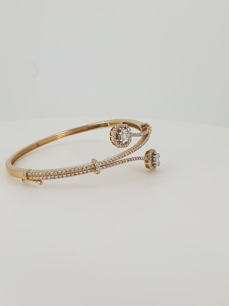 Βραχιόλι - 18 καράτια Κίτρινο χρυσό, Επενδυμένο με ρουθήνιο -  1.57ct. tw. Διαμάντι (Φυσικό) - Διαμάντι #2.1