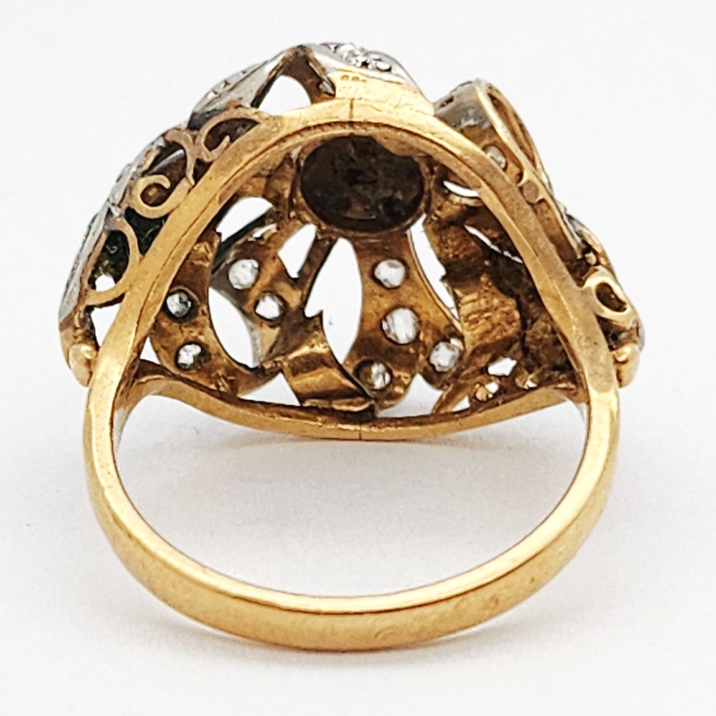 Ring - 18 karat Gull Diamant (Naturlig)  - Diamant #4.3