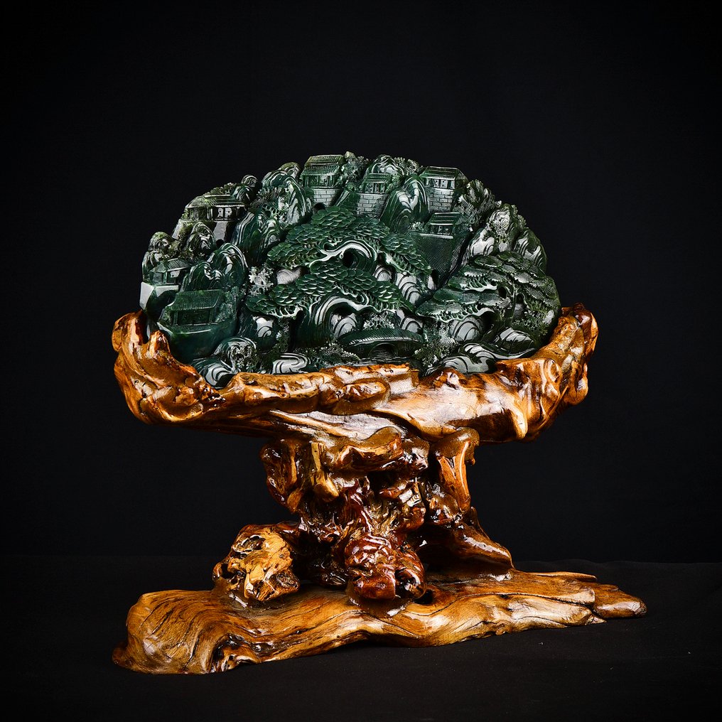 Πιστοποιημένο ALGT - Τεράστιο και Διδακτικό Φυσικό Νεφρίτη Jade Ένα βαθύ χρώμα γεννημένο από τα βάθη της γης.- 3900 g #3.2