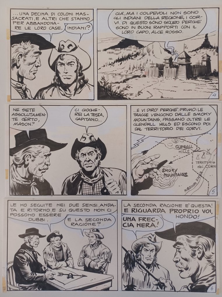 Bignotti, Franco - 25 Original page - Serie Falco - La Freccia nera - 1957 #2.1