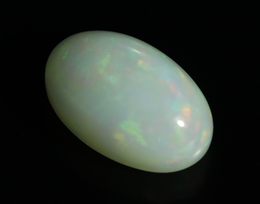 Wit Opaal - 7.20 ct - Instituto Gemólogico Español (IGE) - Intensief kleurenspel #1.0