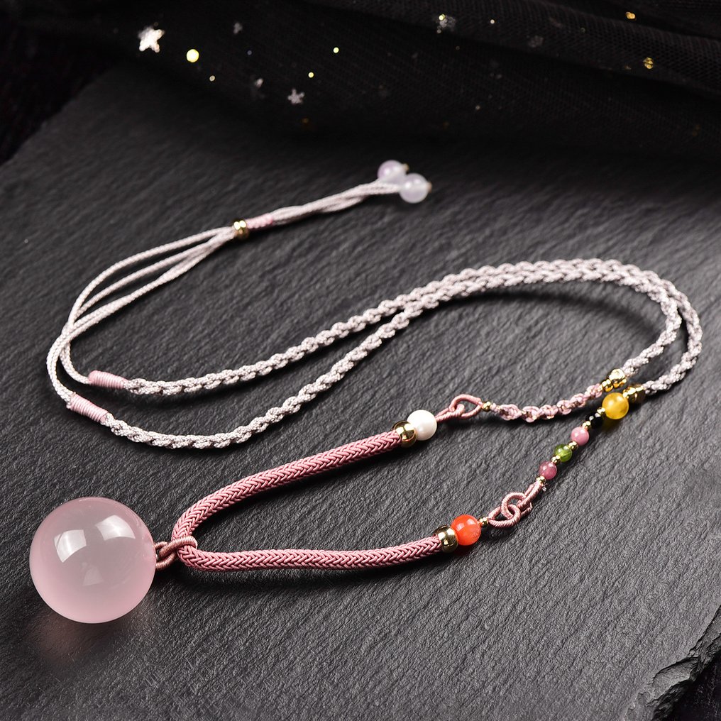 ALGT certifié - Pendentif en quartz rose naturel énorme et magistral Une radiance de la nature- 28.99 g #4.3