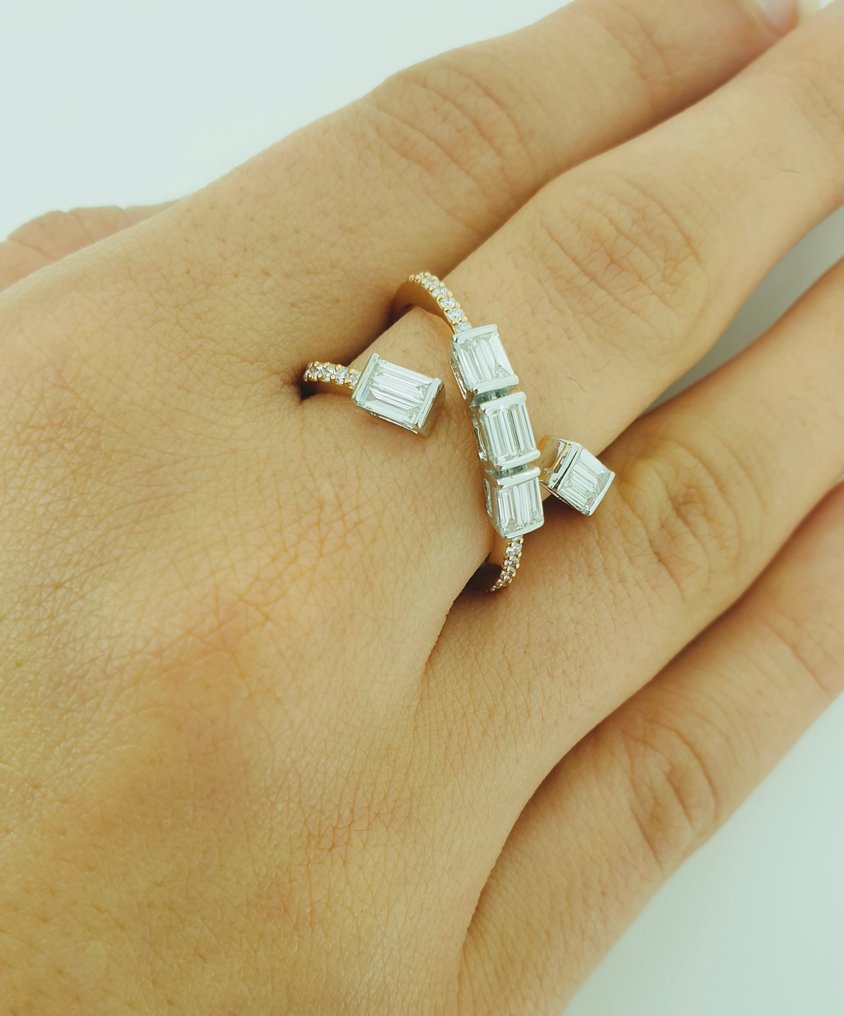 戒指 - 18K包金 玫瑰金 -  0.79ct. tw. 钻石 (天然) - 钻石 #3.2