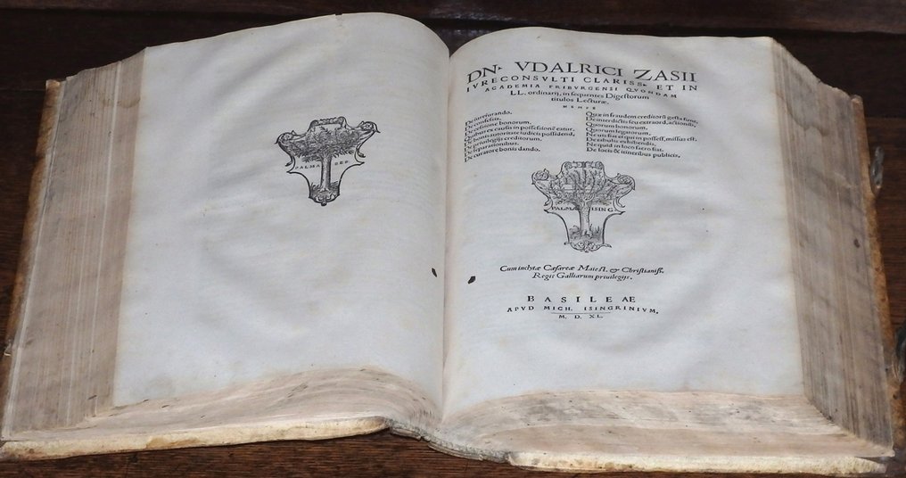 Ulrich Zasius - Institutionum de Actionibus - Iureconsulti Clariss et in Academia - Intellectus Iuris Civilis - 1532-1540 #4.3