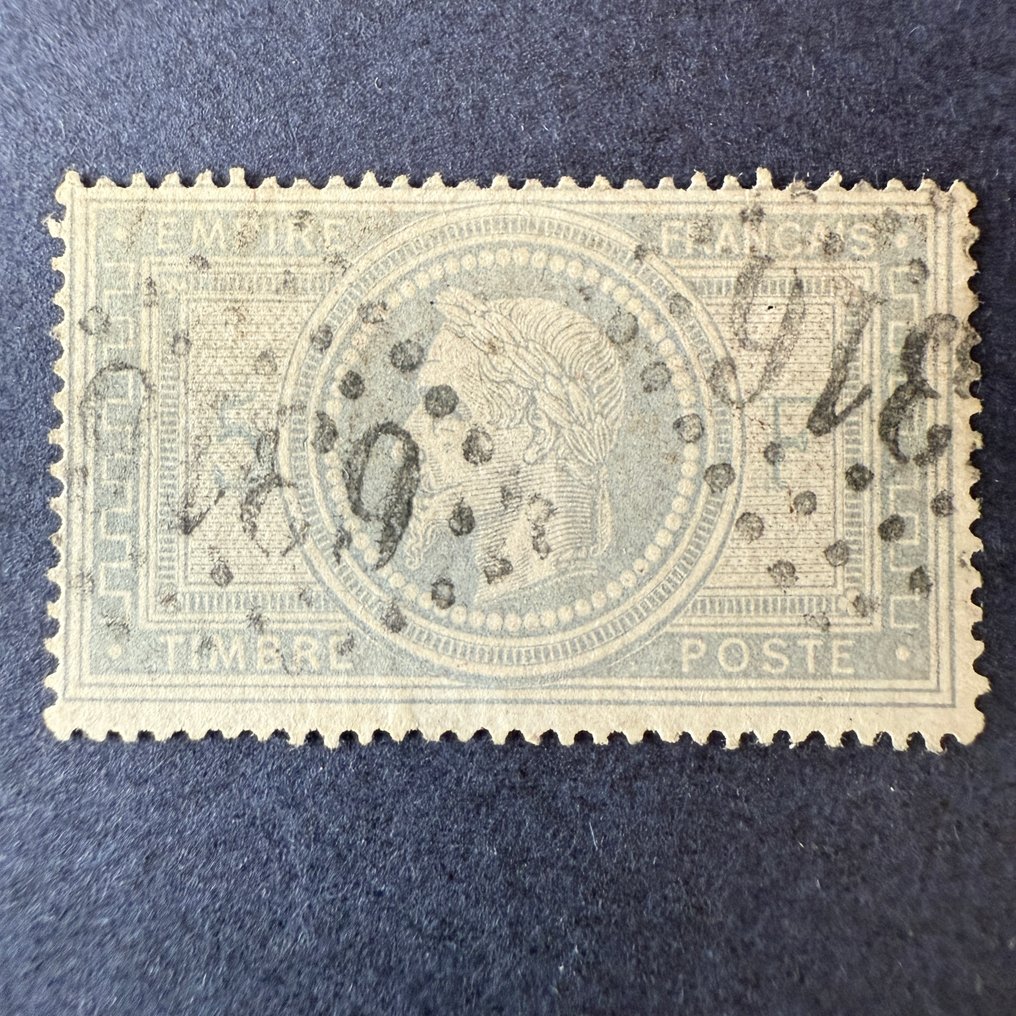 法國  - Yvert 33 "Napoléon 5fr" 已邮戳 - B/TB 签名 Calves #1.0