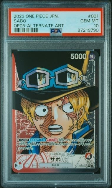 Bandai - 1 Graded card - One Piece - Sabo OP05-001 Alternate art - PSA 10 #1.0