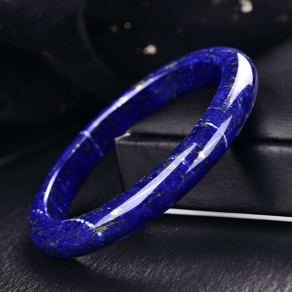 Χωρίς Αποθεματικό - Μεγάνο και Αποκλειστικό Μάτι Λαπίς Λαζούλι φυσικό βραχιόλι. Ένα κόσμημα των γεωλογικών θαυμάτων.- 45.11 g #1.0