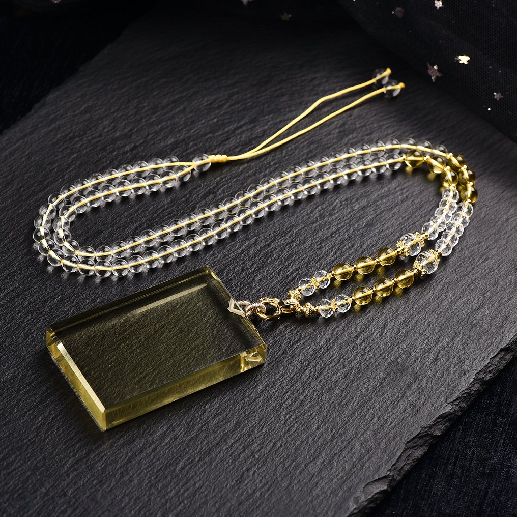 ALGT Certified - Huge and Masterful Natural Citrine Pendant - Unmatched clarity in its most natural form- 100.62 g #3.2