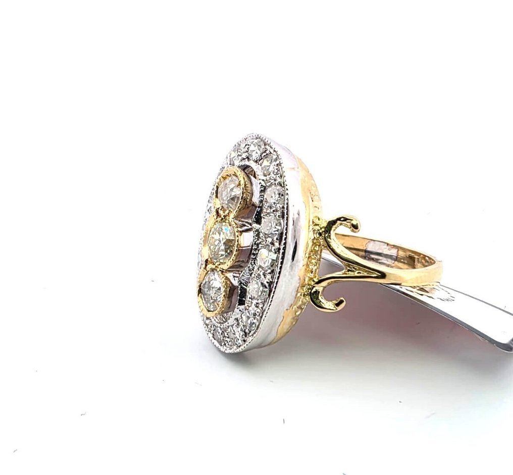 Δαχτυλίδι - 18 καράτια Κίτρινο χρυσό - 1.20ct. tw. Διαμάντι (Φυσικό) - Διαμάντι #4.3