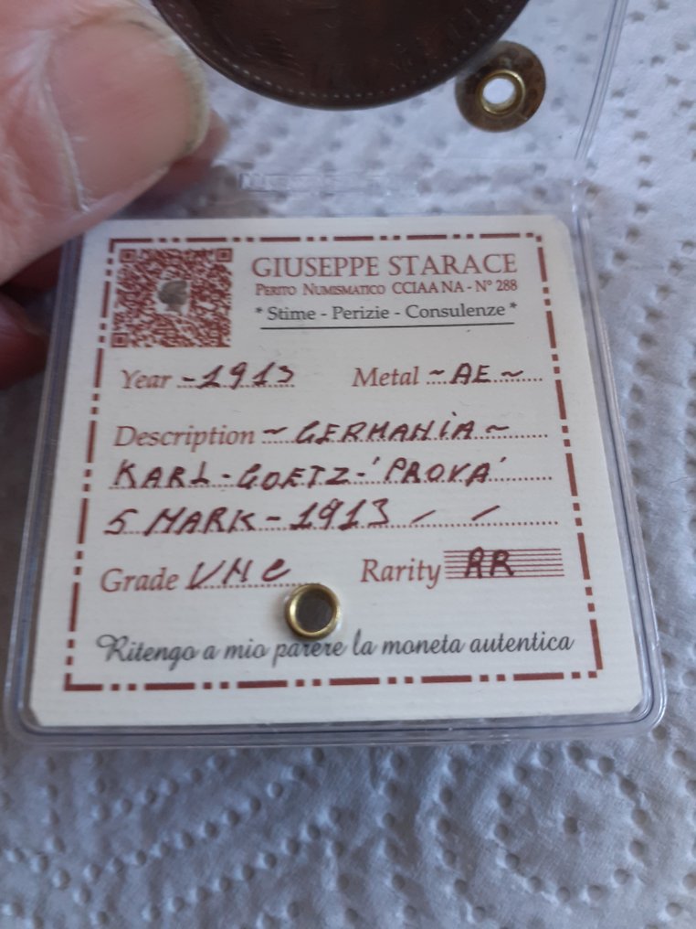 Germania. Wilhelm al II-lea. 5 Mark 1913 / Later strike. Probe #4.3