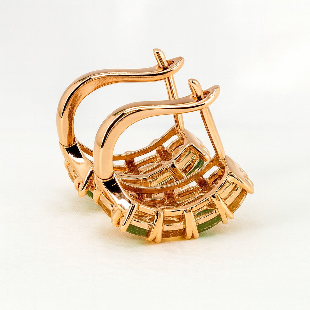 没有保留价 - 耳环 Gold-plated 电气石 - 18kt 金镀 #1.0