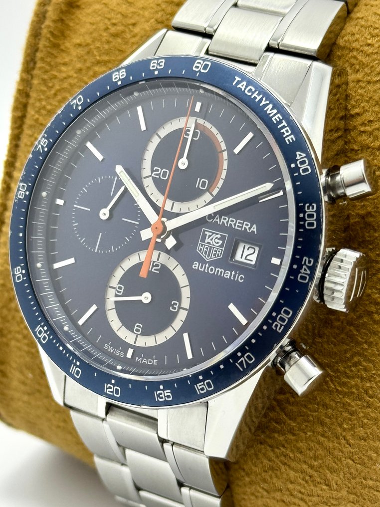 TAG Heuer - Carrera Calibre 16 Chronograph Day - No Reserve Price - CV2015 Blue Dial - Men - 2010-2020 #1.0