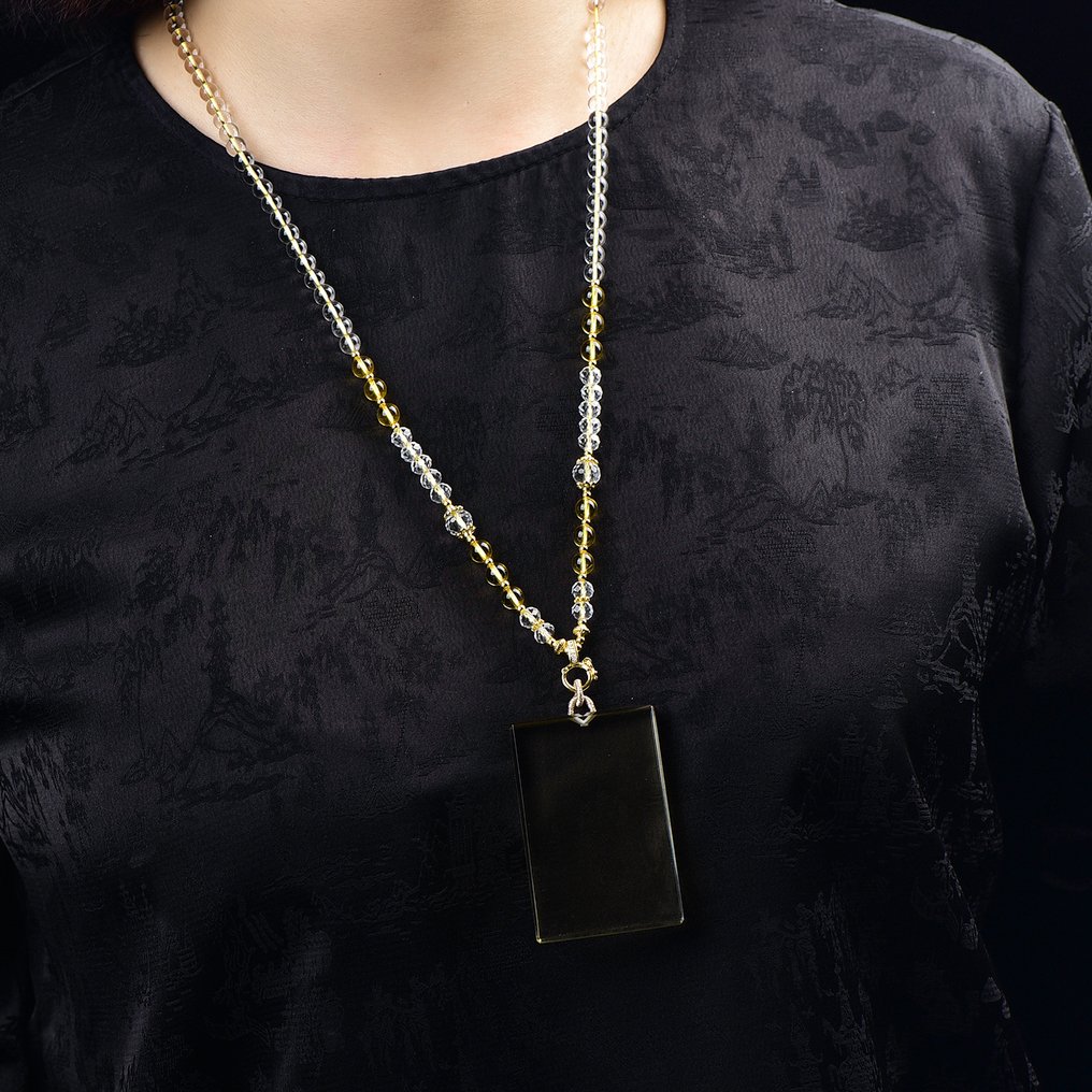 ALGT Certified - Huge and Masterful Natural Citrine Pendant - Unmatched clarity in its most natural form- 100.62 g #1.0