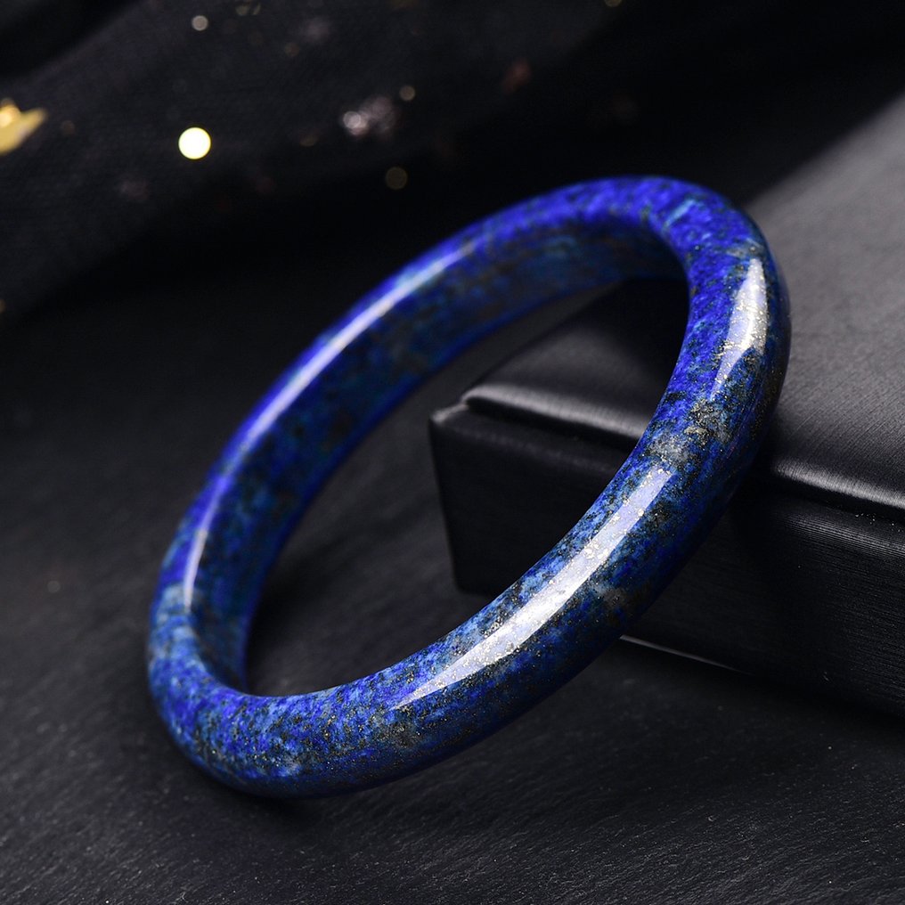 无保留 - 独家天然青金石手镯 艺术与自然优雅的完美融合- 45.1 g - (35) #1.0