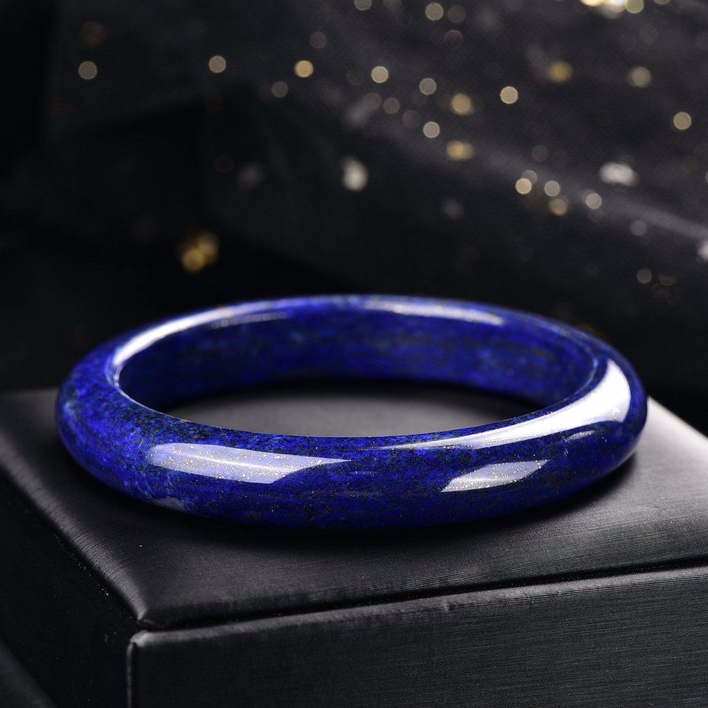 无底价 - 大型独家天然青金石手镯 地质奇观之珠- 55.04 g #2.1