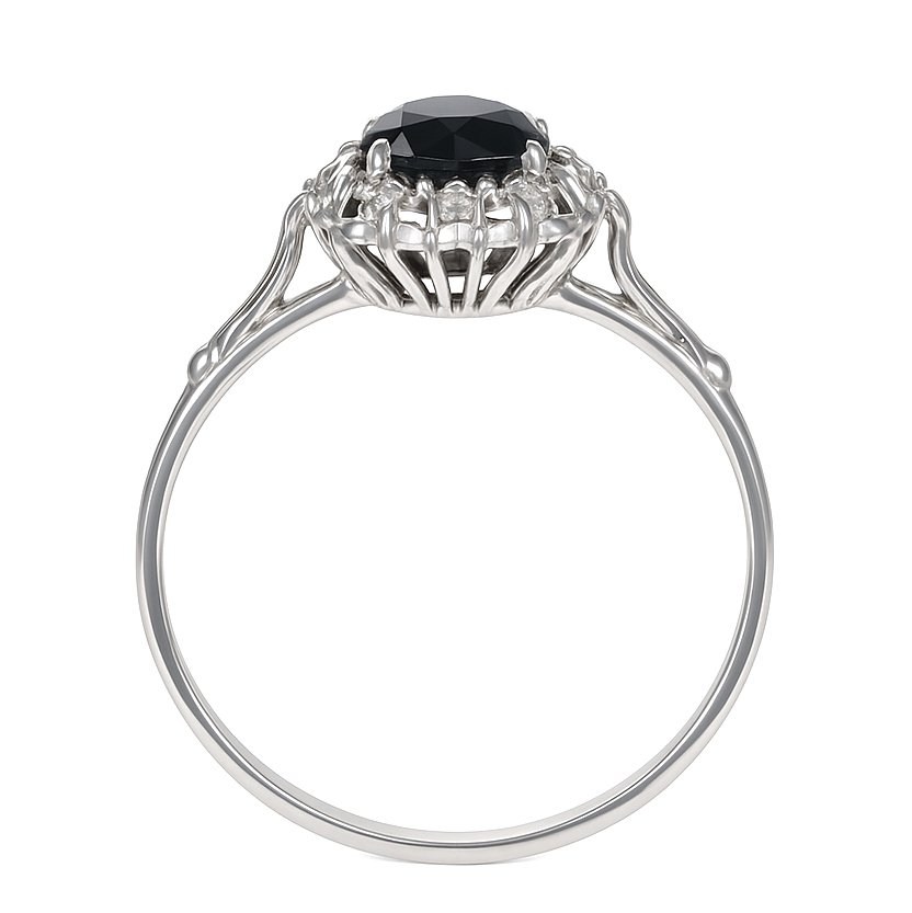 Δαχτυλίδι - 18 καράτια Λευκός χρυσός - 1.05ct. tw. Ζαφείρι - Διαμάντι #3.2