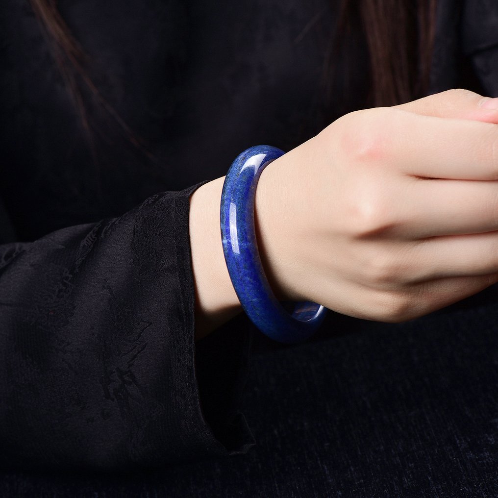 No Reserve - Large and Exclusive Natural Lapis Lazuli Bangle - A Radiance of Nature- 54.43 g - (35) #1.0