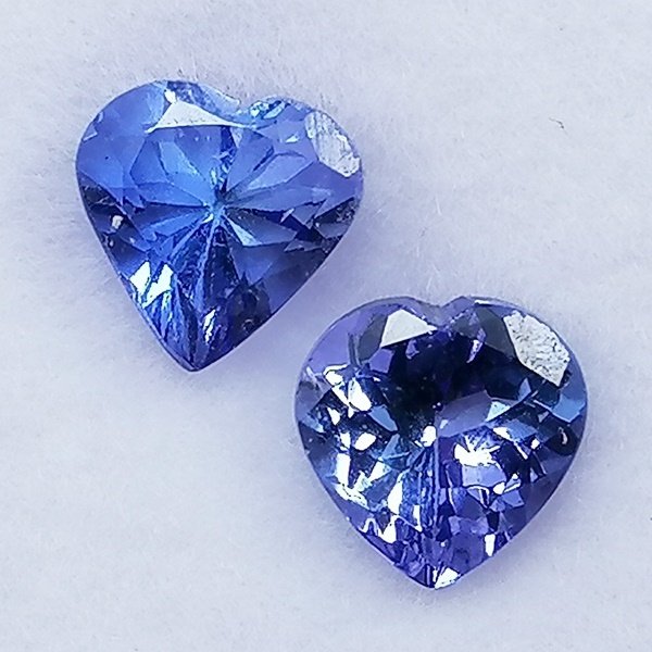 2 pcs Tansanit - 1.58 ct - Instituto Gemólogico Español (IGE) #1.0