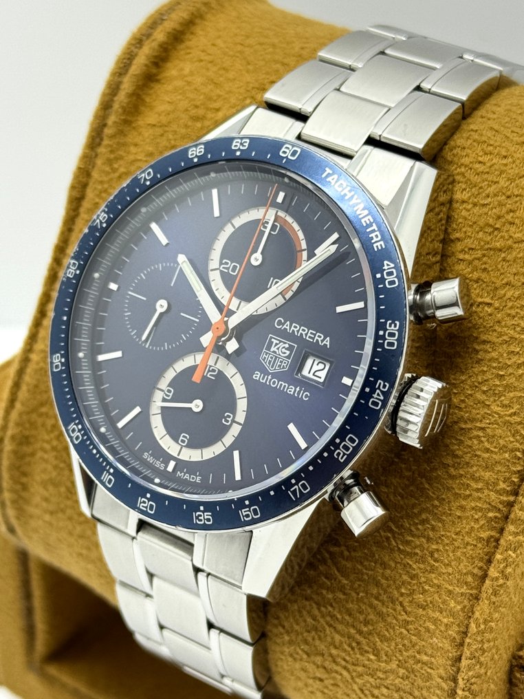 TAG Heuer - Carrera Calibre 16 Chronograph Day - No Reserve Price - CV2015 Blue Dial - Men - 2010-2020 #2.1