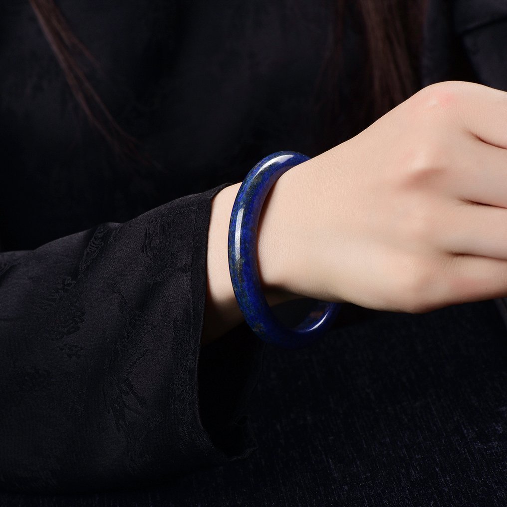 无保留 - 独家天然青金石手镯 艺术与自然优雅的完美融合- 45.1 g - (35) #1.0