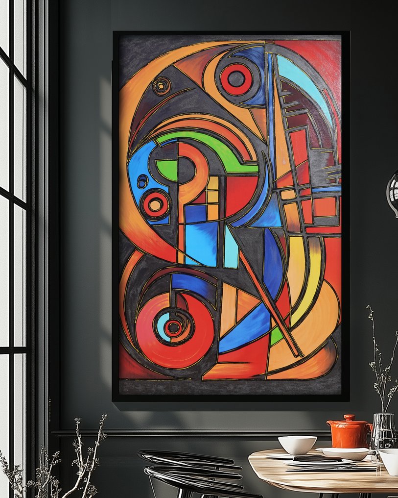 Ksavera - Cubism A1413 - abstract painting on XXL canvas #1.0