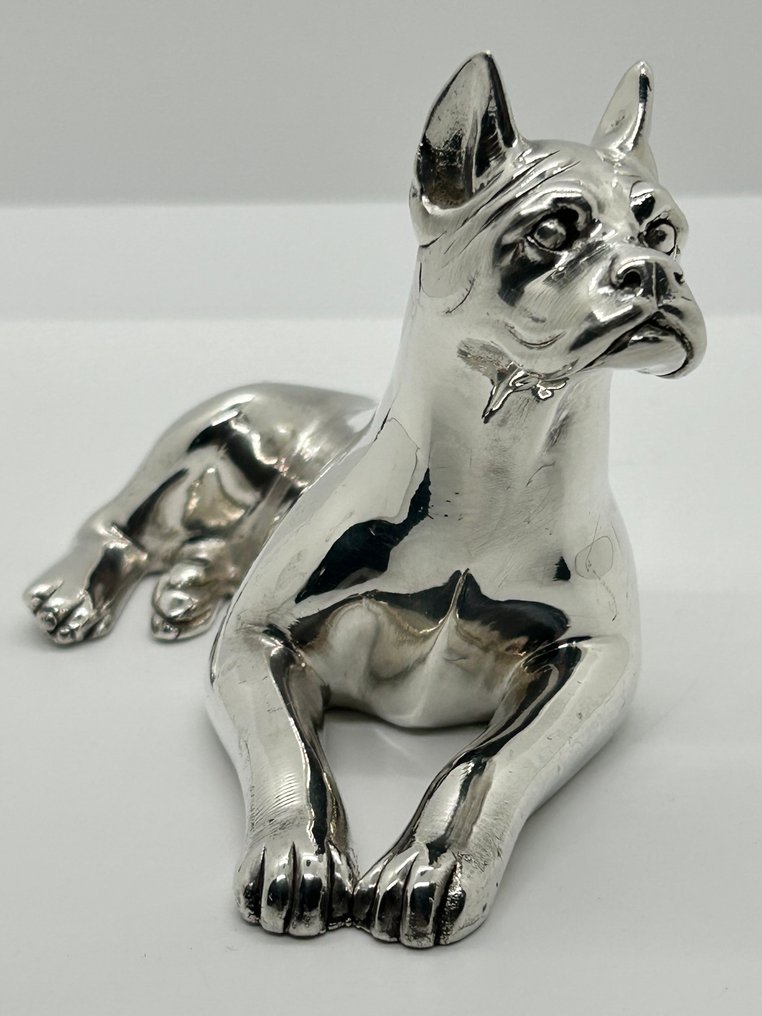 Argenteria Fiorentina - 雕刻, Boxer - 9 cm - 银色覆膜 #1.0