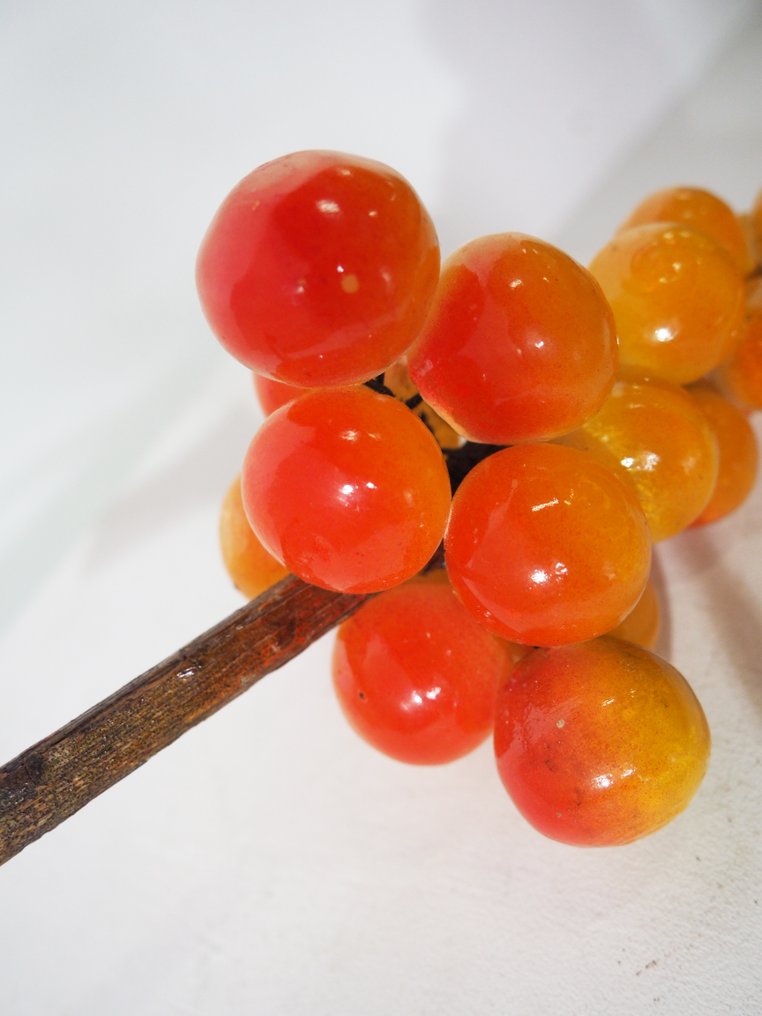 Γλυπτό, Vintage Alabaster Grape Bunches - 25 cm - Αλαβάστρο #3.2
