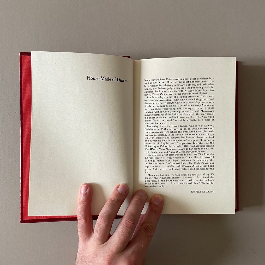 N. Scott Momaday - House Made of Dawn - Franklin Library Edition - Pulitzer Prize 1969 - 1977 #3.2