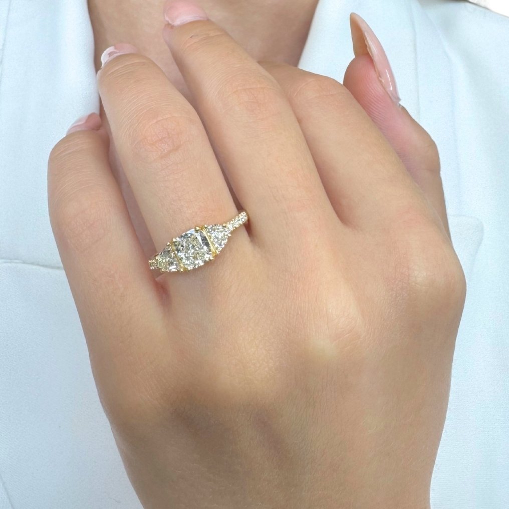 Gyűrű - 18 kt. Sárga arany - 1.62ct. tw. Gyémánt (Természetes) - Gyémánt #2.1