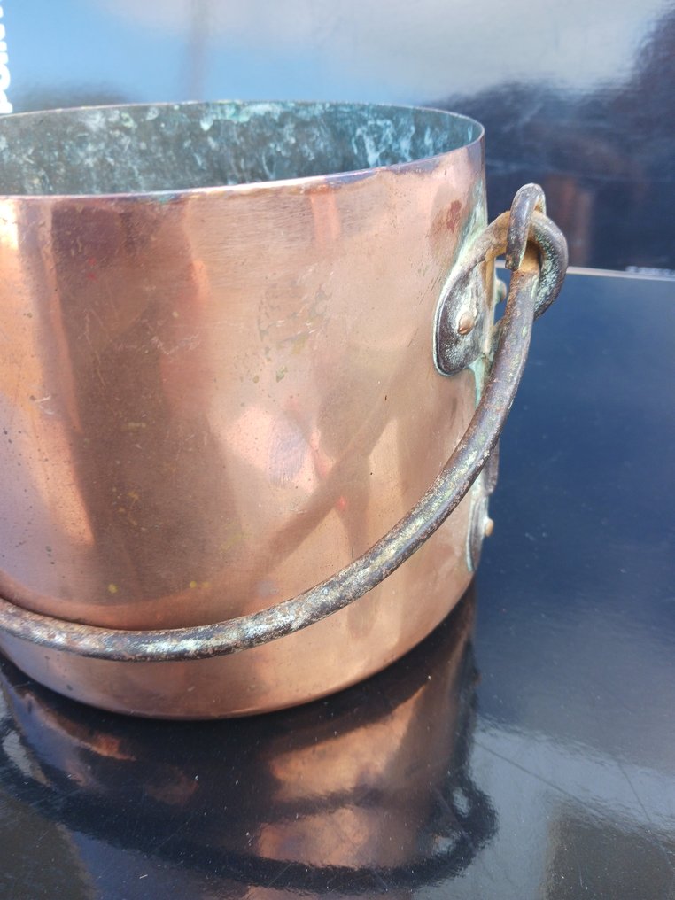 Marmite en cuivre 19ème, ustensile cuisine - Κατσαρόλα - Χαλκός, Σίδερο #3.2