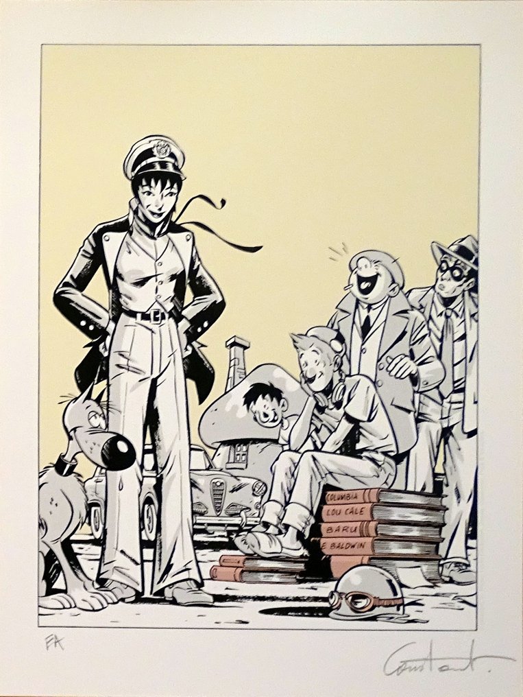 Constant, Michel - 1 Silkscreen - Hommage à la bande dessinée - Variante couleurs #1.0