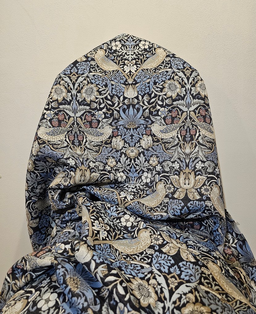 300x280cm ! Tissu Jacquard de prestige William Morris « Strawberry Thief » - Design classique - Textile  - 300 cm - 280 cm #1.0