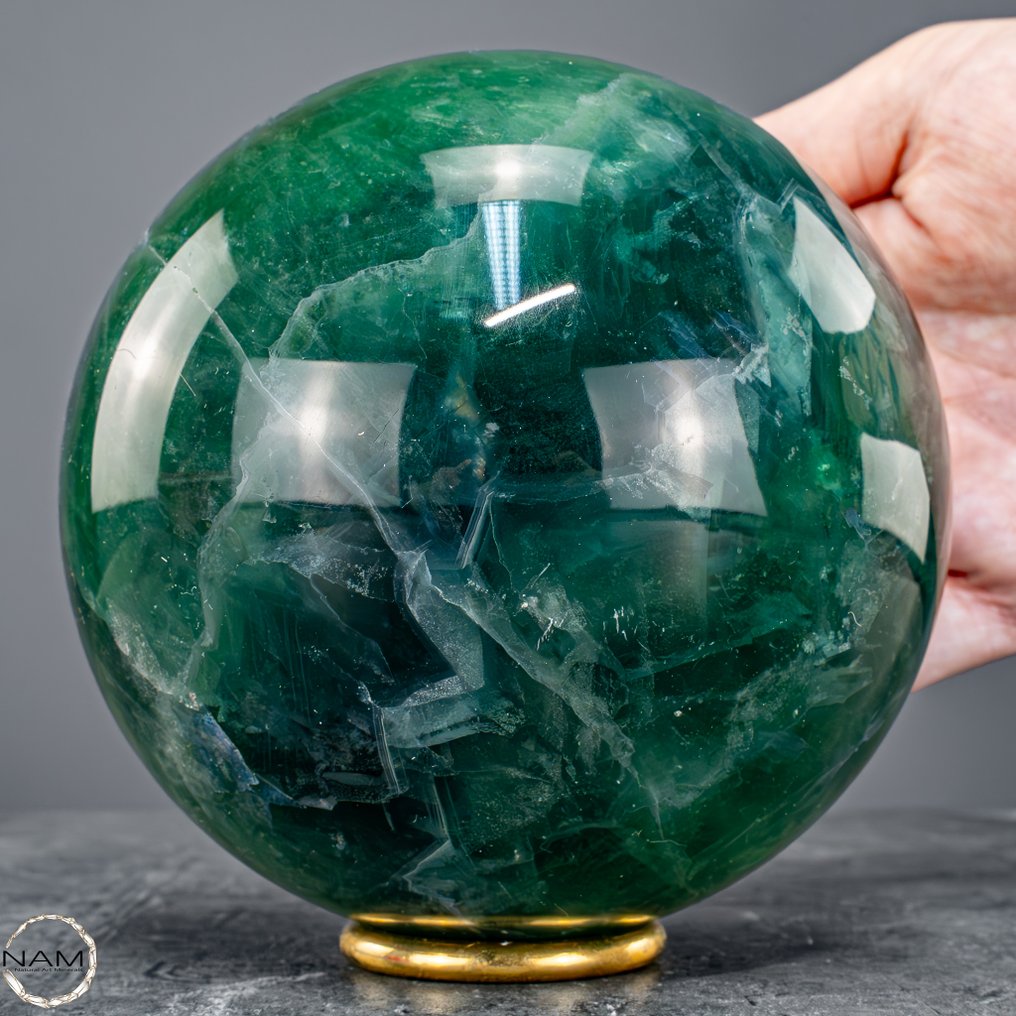 Αποκλειστική πράσινη σφαίρα φλουρίτη Σύμβολο για σαφήνεια, ανάπτυξη και εσωτερική ισορροπία- 2523.23 g #2.1