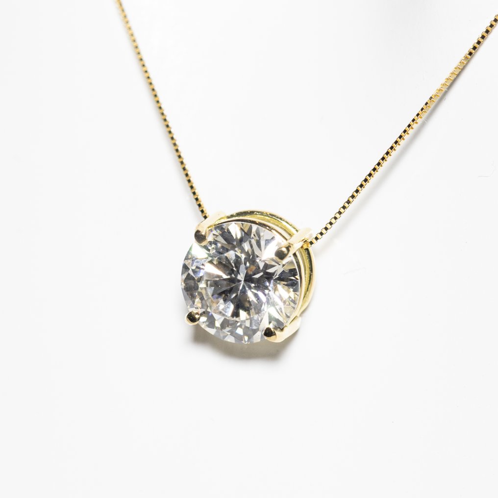 Sans Prix de Réserve - Collier avec pendentif - 18 carats Or jaune - 2,08ct. tw. Diamant (Cultivé en laboratoire) - F VS2 IDEAL #1.0