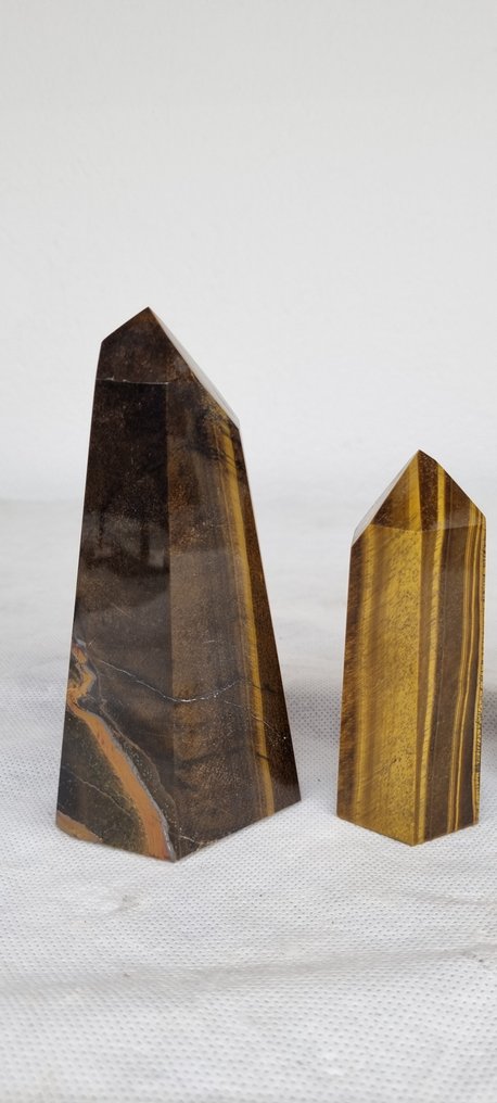 Tiger Eye Obelisk - Height: 17 cm - Width: 5 cm- 1.3 kg - (3) #4.3