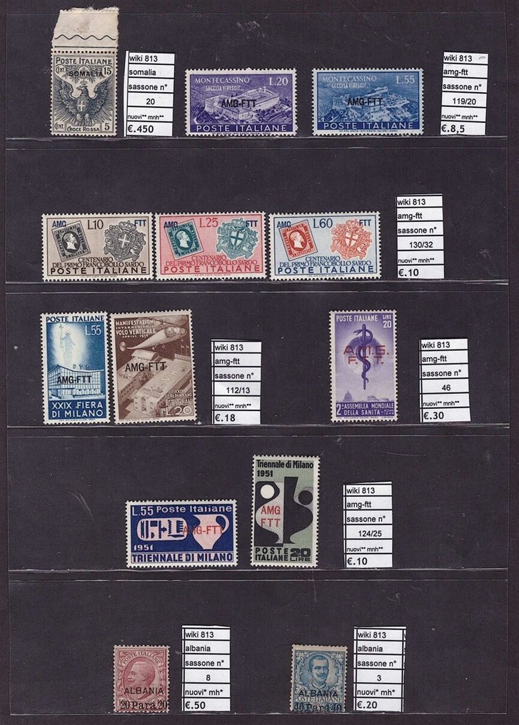 Ιταλία 1860/1945 - Bel lotto, αποικίες και νέες και σφραγισμένες καταχωρίσεις, κατάλογος 1242 ευρώ - sassone #1.0
