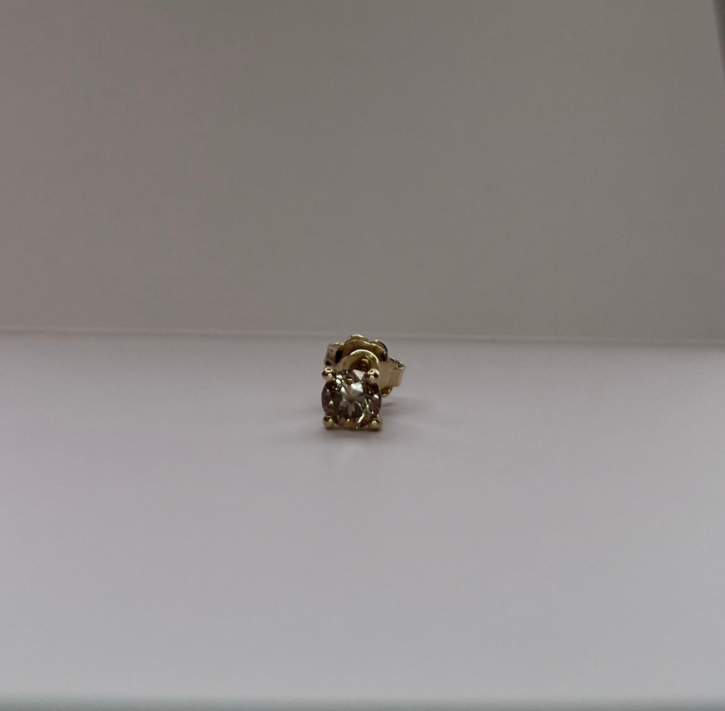 耳环 - 14K包金 黄金 -  1.04ct. tw. 钻石 (天然) #4.3