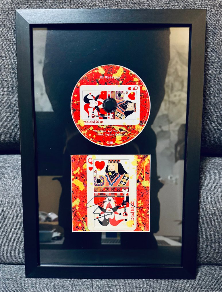 Ed Sheeran - Portada del CD de 'Joker and the Queen' feat. Taylor Swift y CD en marco personalizado - firmado a mano, enmarcado, Personalmente firmado a mano #2.1