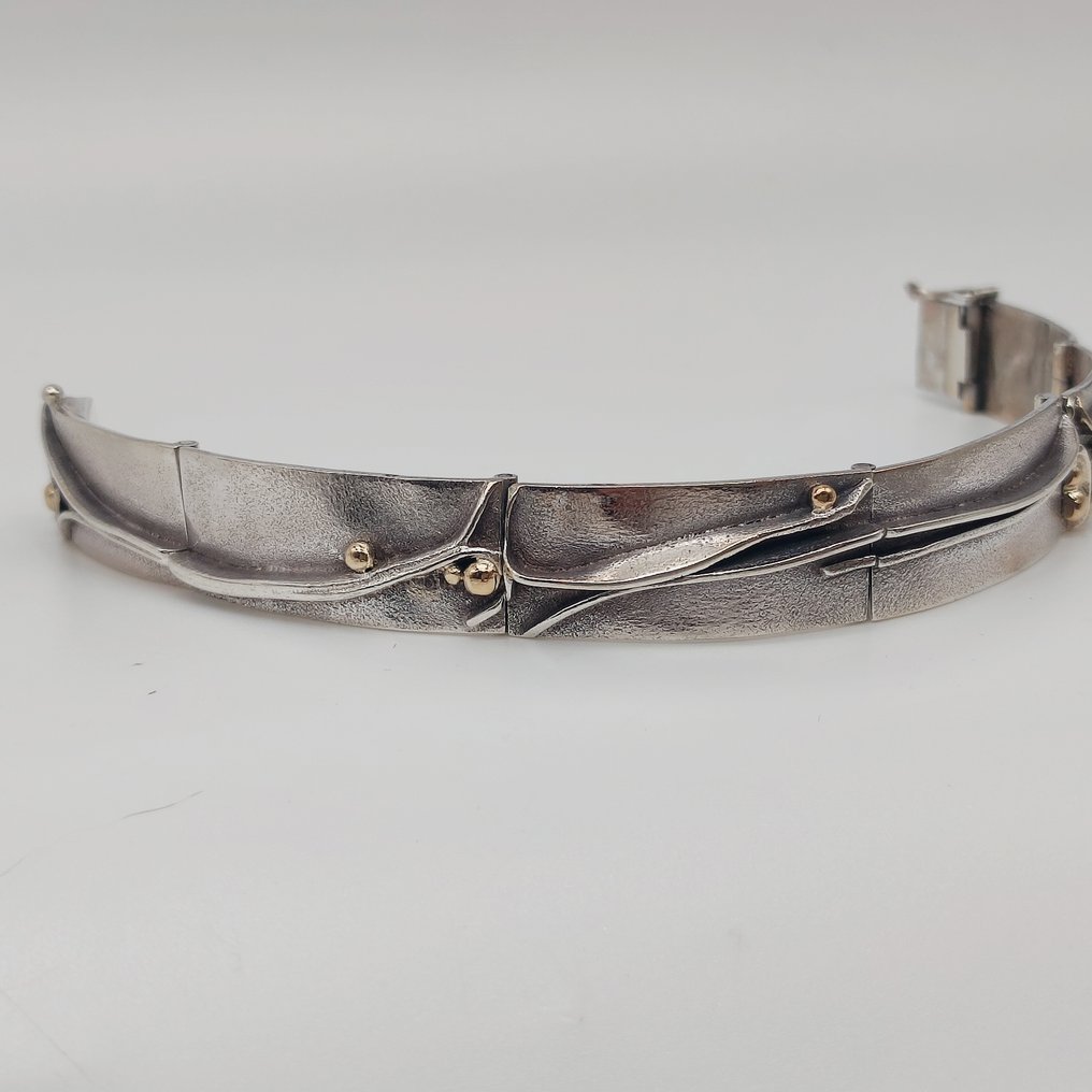Sans prix de réserve - Bracelet - 14 carats Argent, Or jaune - Ton Van Den Hout #2.1