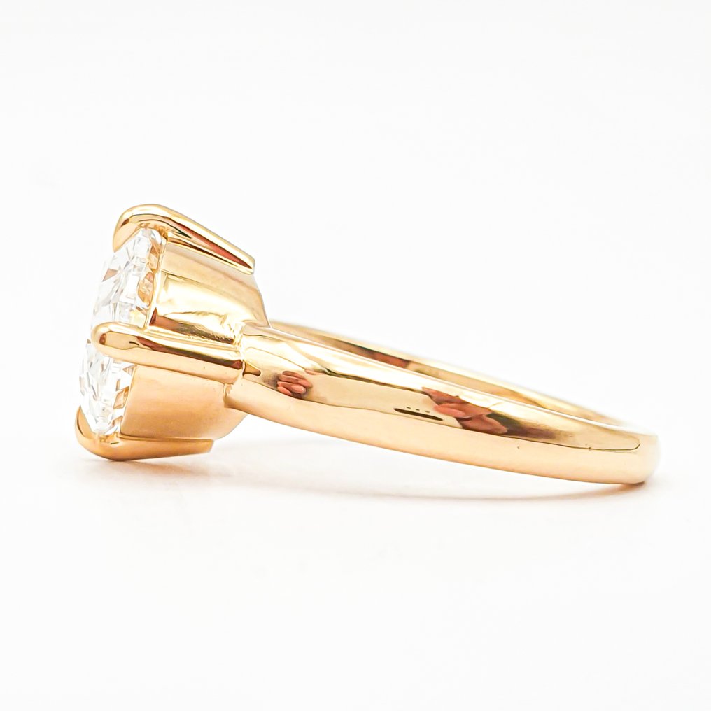 Sormus - 14 kt. Keltakulta - 2.06ct. tw. Timantti (Laboratoriossa kasvatettu) - E VS1 IGI #3.2
