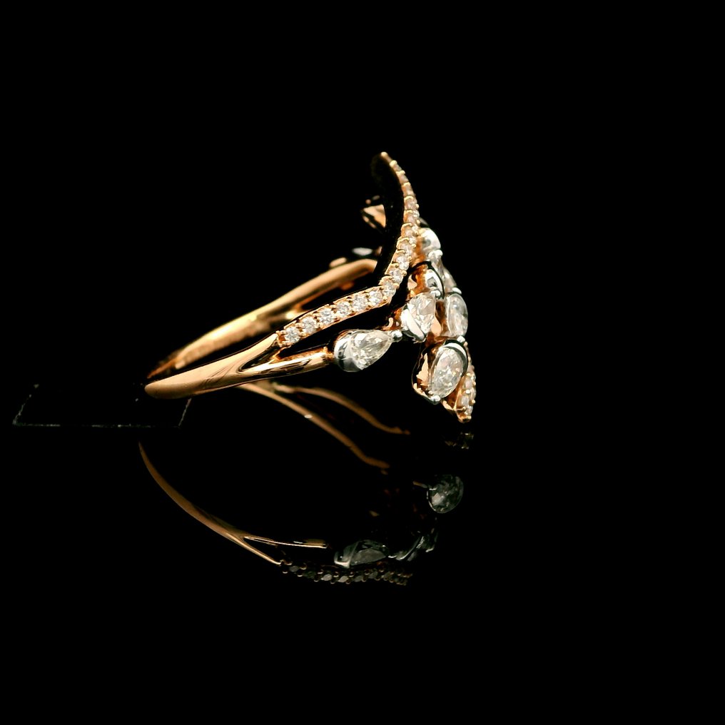 戒指 - 18K包金 玫瑰金 - 0.75ct. tw. 钻石 (天然) - 钻石 #4.3