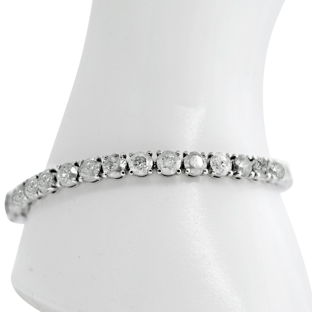 Ei pohjahintaa - Rannekoru - 14 kt. Valkokulta - 18.02ct. tw. Timantti (Luonnollinen) - Timantti - F-J väri #4.3