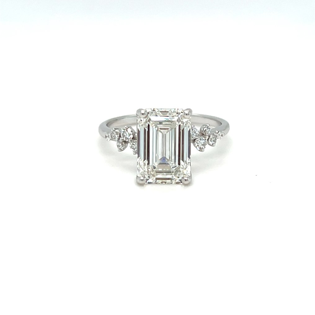 Zonder minimumprijs - Ring - 14 karaat Witgoud - 3.30ct. tw. Diamant (Lab-grown) - Diamant #1.0