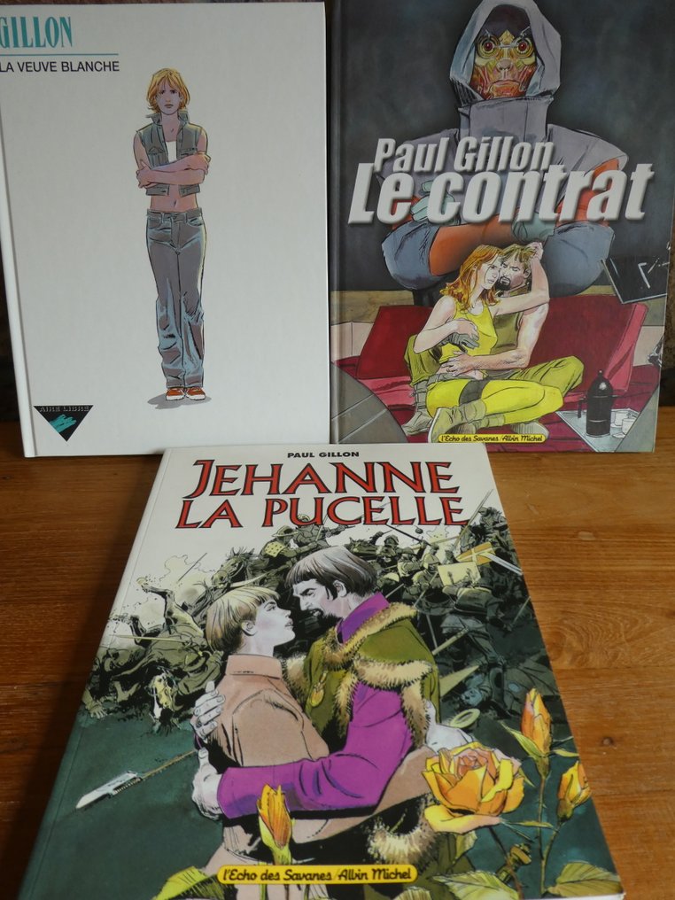 Paul Gillon - Jehanne la pucelle + La Veuve blanche + Le Contrat - 2x C + B - 3 Album - First edition - 1997/2002 #1.0