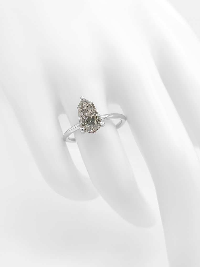 沒有保留價 - 戒指 - 14 克拉 白金 - 2.02ct. tw. 鉆石 (天然彩色) - IGI 证书 #4.3