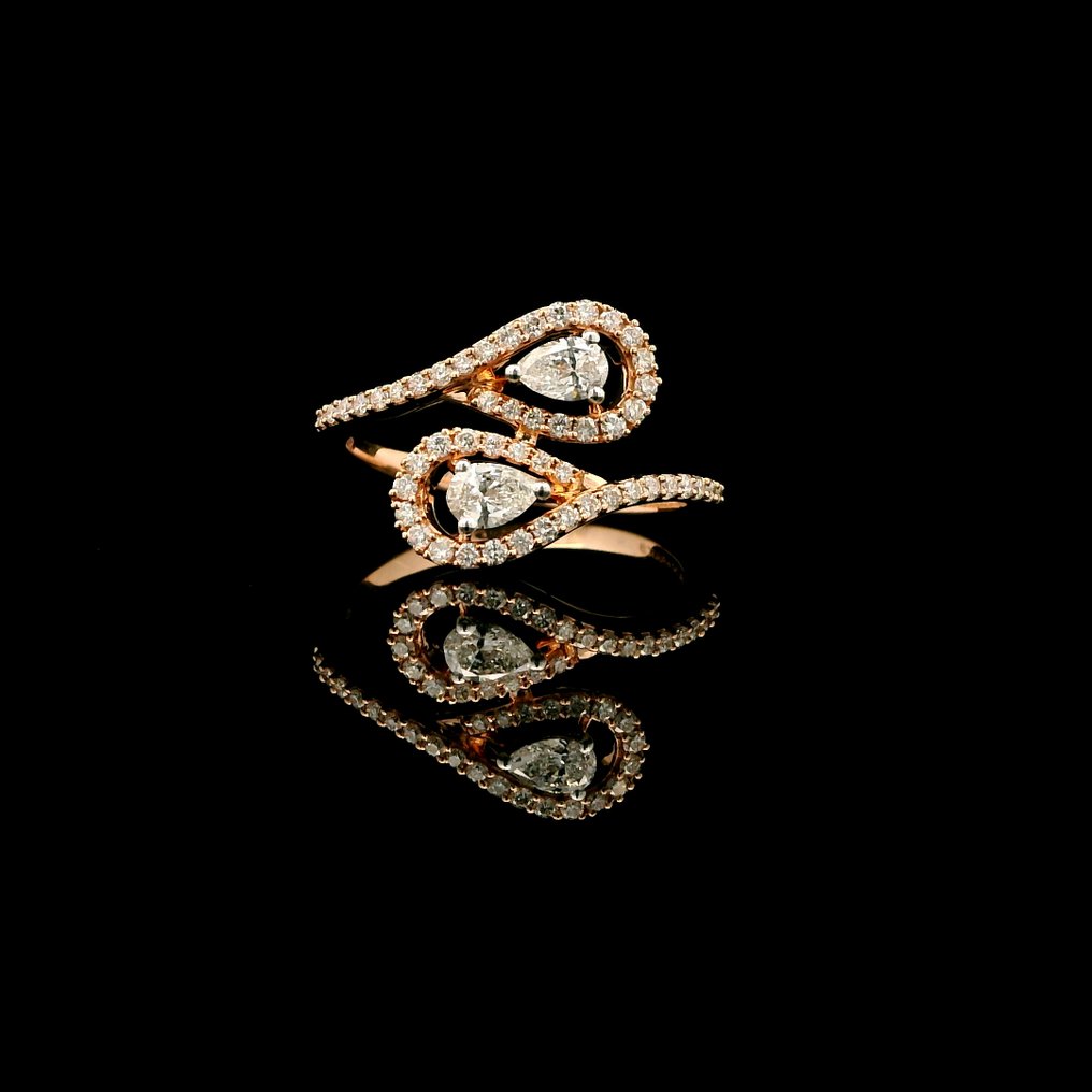 Δαχτυλίδι - 18 καράτια Ροζ χρυσό - 0.52ct. tw. Διαμάντι (Φυσικό) - Διαμάντι #1.0