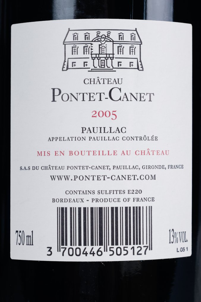 2005 Château Pontet-Canet - 聖朱利安 5ème Grand Cru Classé - 1 Bottle (0.75L) #4.3