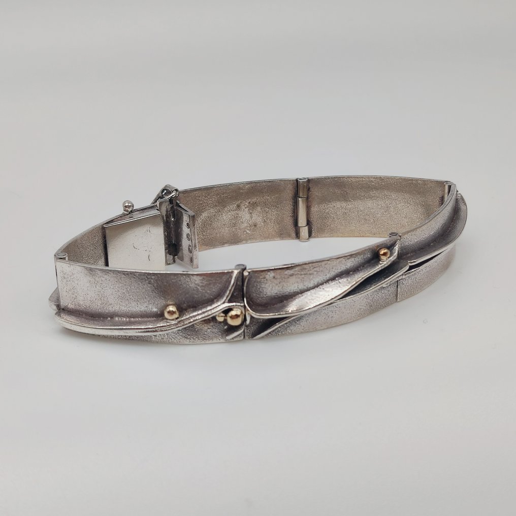 Sans prix de réserve - Bracelet - 14 carats Argent, Or jaune - Ton Van Den Hout #4.3